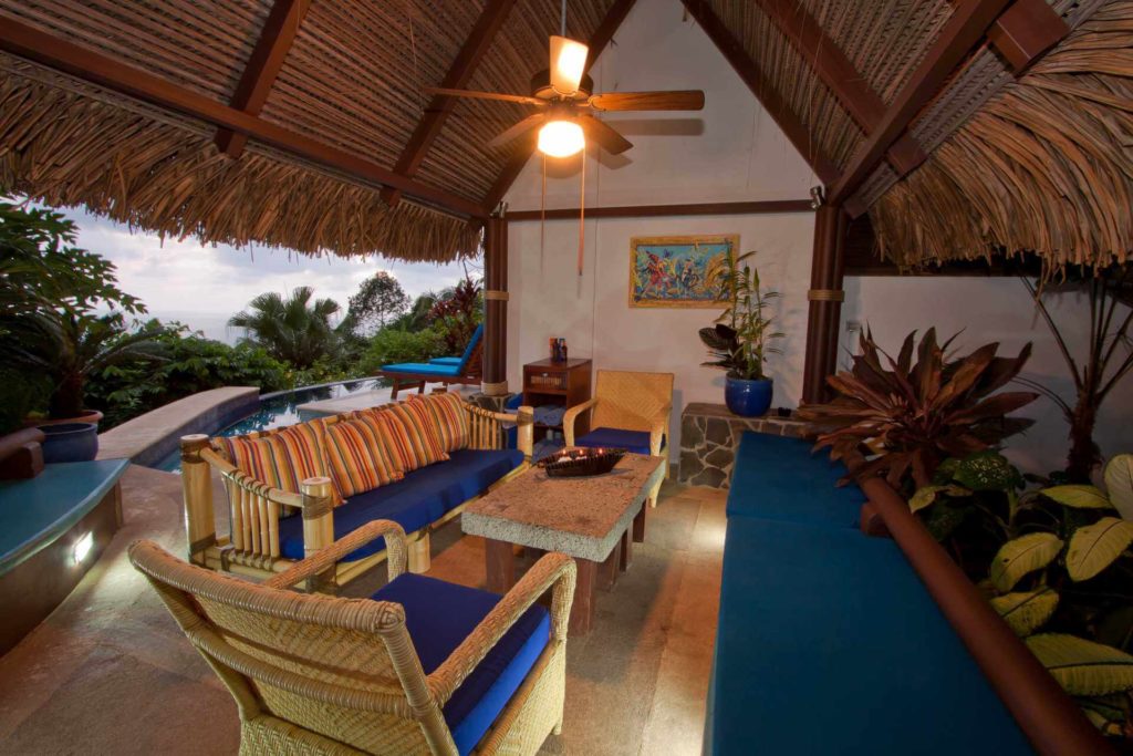 This beautiful lounge area by the pool is a great spot to gather and share stories about your adventures in paradise.
