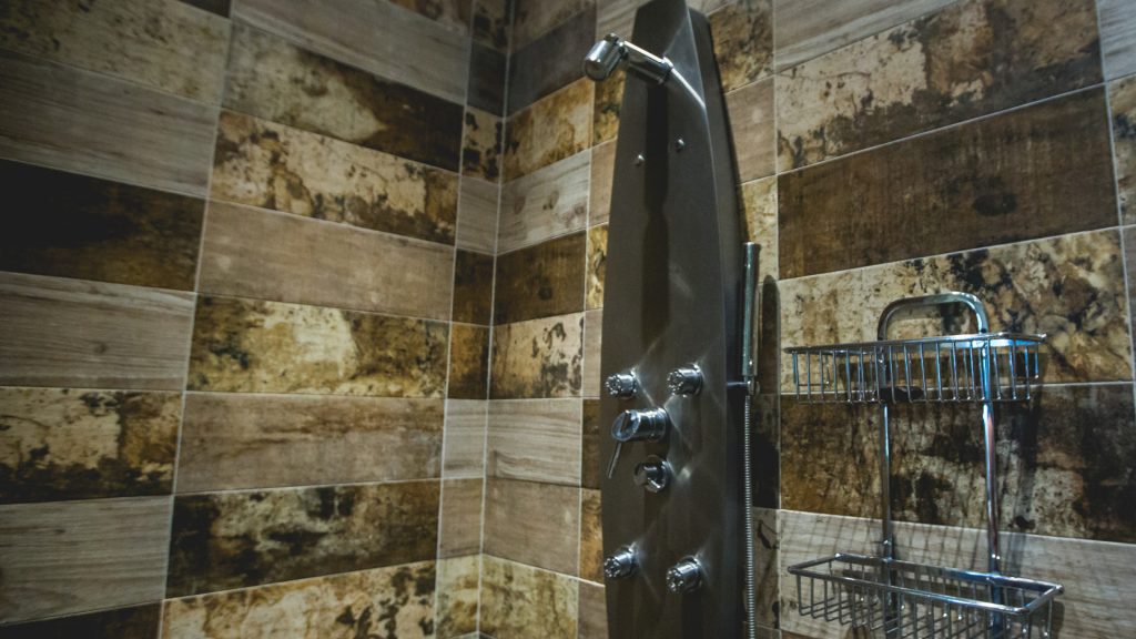 The tile shower is clean and admirable with on-demand hot water or cold depending on the temperature it is outside. 
