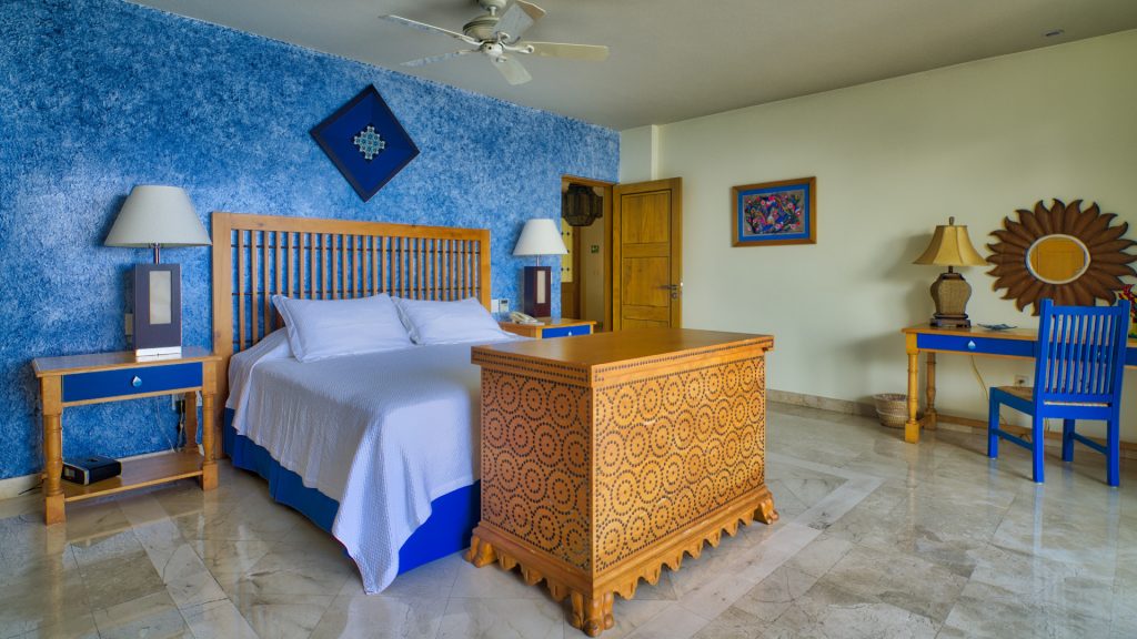 Each room has unique paint and decor for you to admire. 