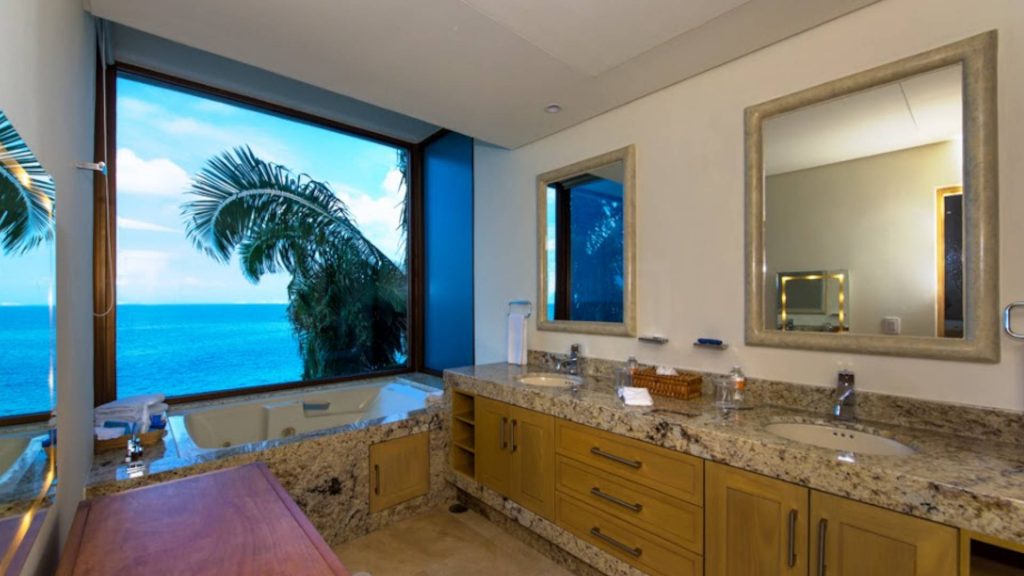 Another stunning bathroom for enjoying a bath or getting ready in the morning. 