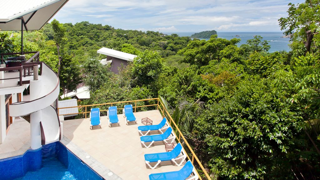 The sun deck by the pool floats over the jungle and offers an amazing vantage point to look out for monkeys and toucans.