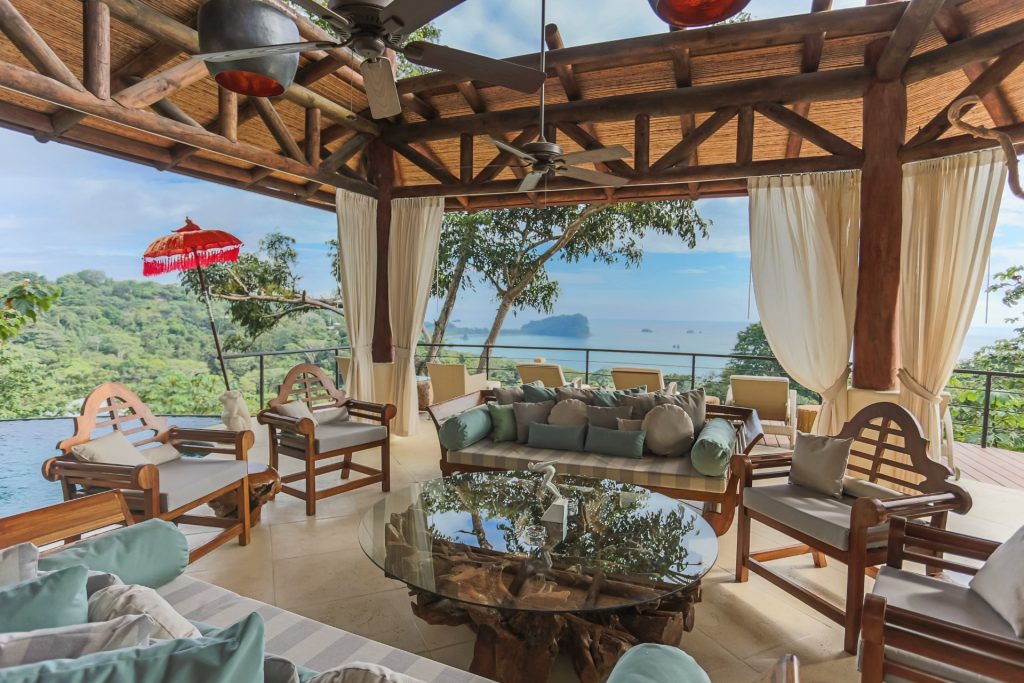 There are numerous spots to enjoy the amazing ocean views from every level of the villa.
