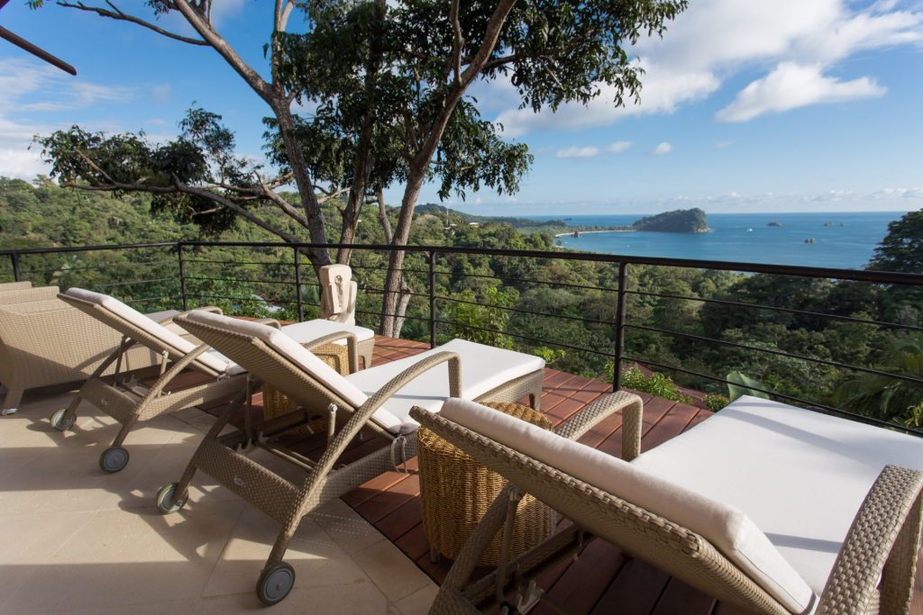 Manuel Antonio National Park is seen in the distance. The villa is just minutes from the park and beaches.