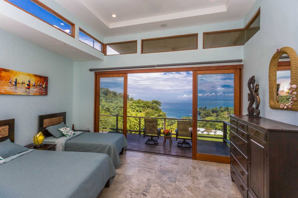 The ocean view from the upstairs bedroom is simply incredible especially from the private balcony.