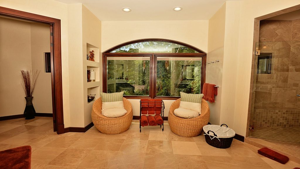 This elegant bathroom offers all the comforts of home while in JA-10