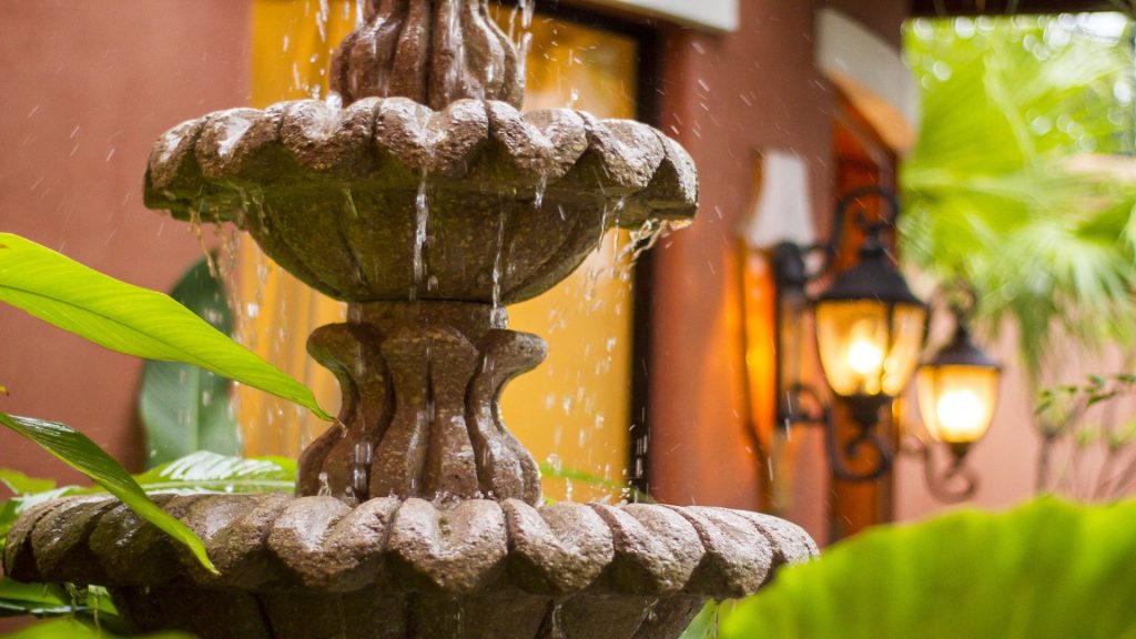 Details like this fountain at the entrance add to the overall beauty of FL-07.
