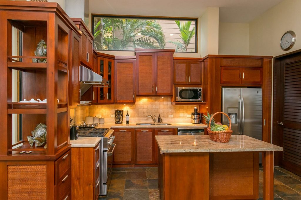 This gourmet kitchen is ready for you or your private chef to come cook up a tropical feast.