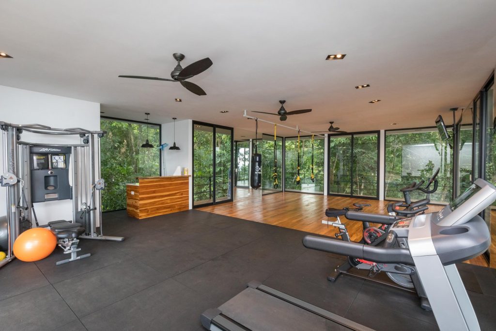 A spacious gym to keep trim on your vacation in paradise.
