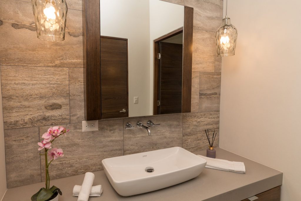 The bathrooms in this luxury villa are finished to the highest standards with incredible attention to detail.