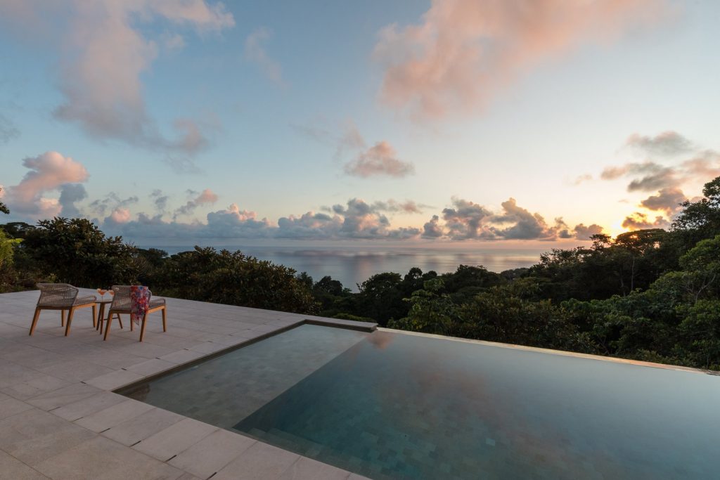 The stunning infinity pool is an amazing viewpoint where you can enjoy breathtaking sunsets every night.