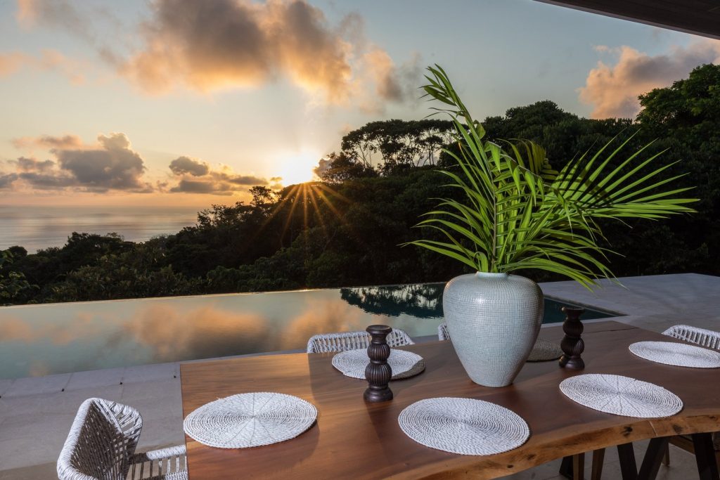 The veranda is a perfect spot to view some iconic Costa Rican sunsets.
