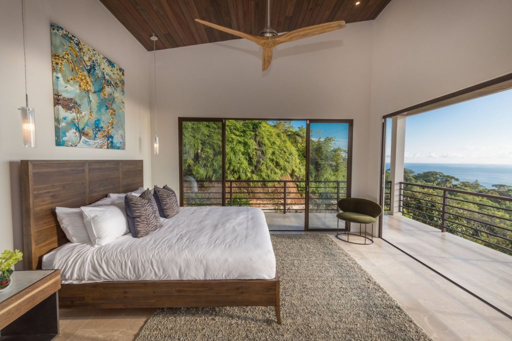 Beautiful scenery and ocean views can be seen from all of the gorgeous modern bedrooms.