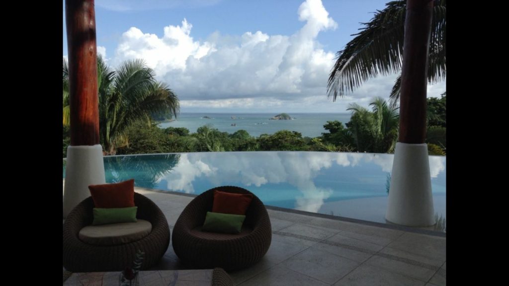 The ocean views are truly breathtaking from this home, especially as they reflect beautifully off the infinity pool. 