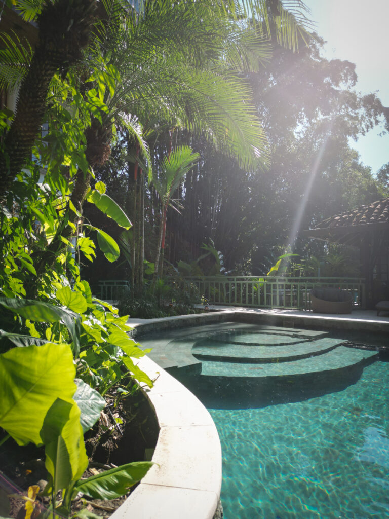 Relish the warmth of the morning sun in this peaceful and hidden oasis.