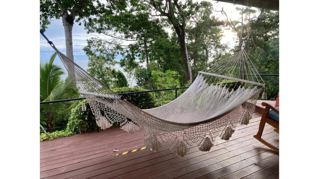Relax in this large comfortable hammock and take in the amazing view.
