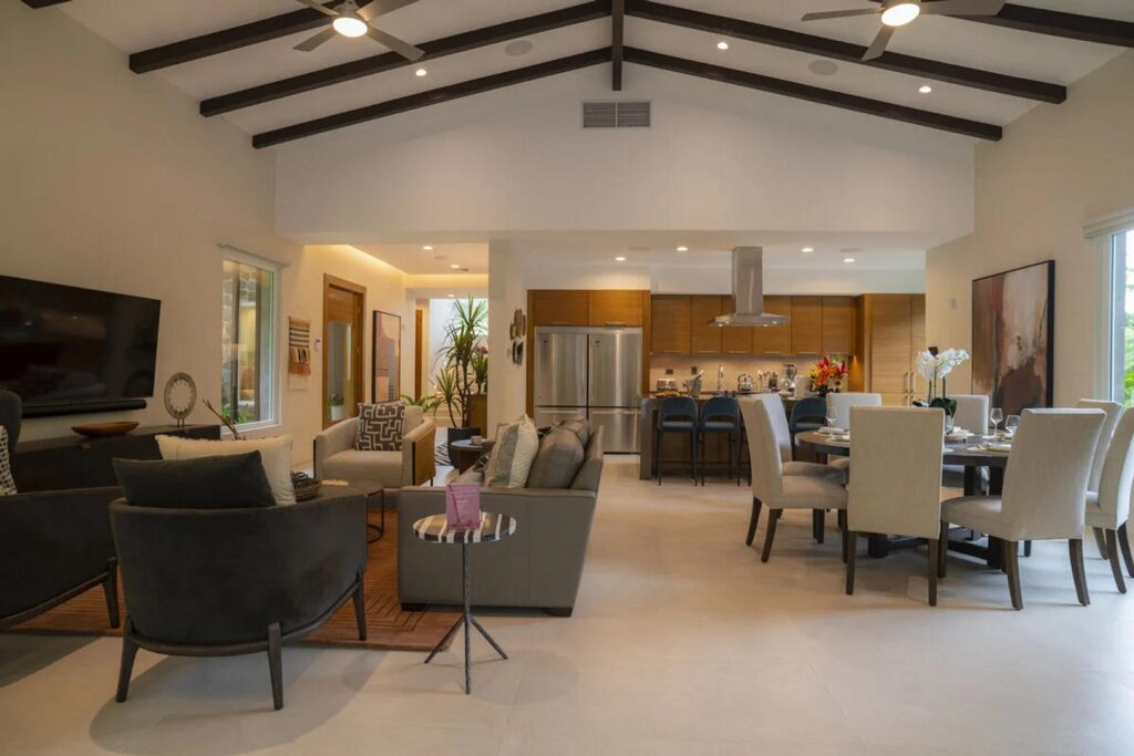 Whether you’re cooking, eating, or just hanging out… this open space brings everyone together.