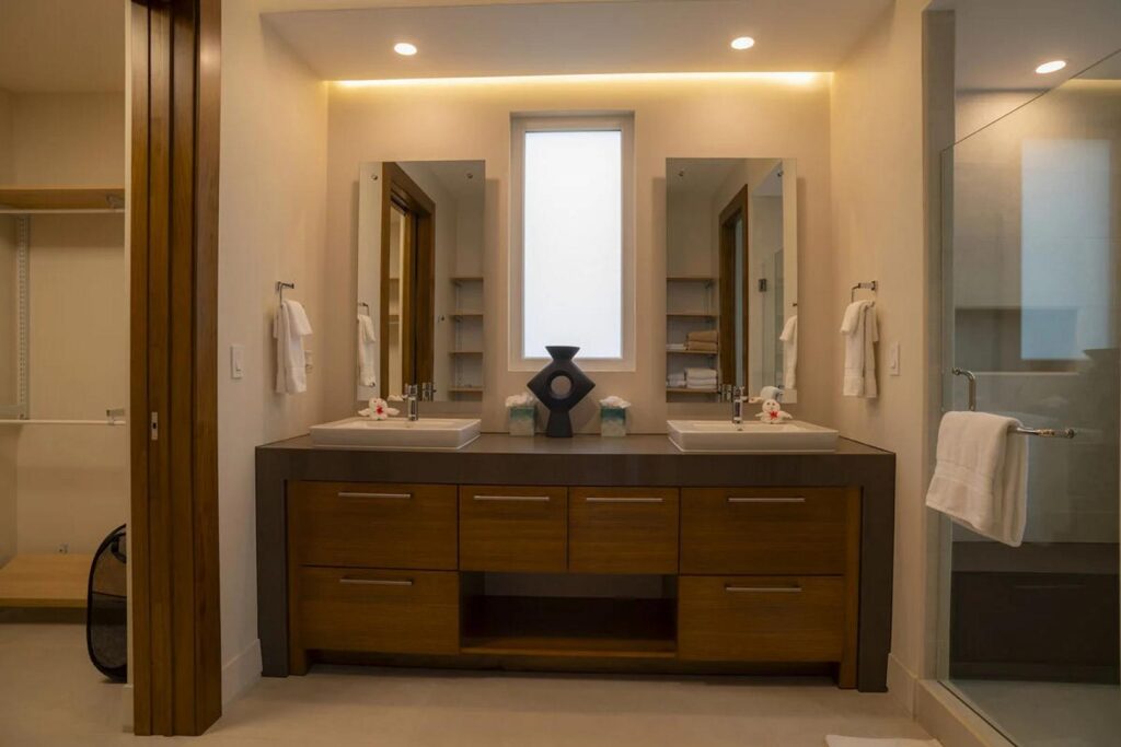 The master ensuite has room to spare—perfect for freshening up in total comfort.