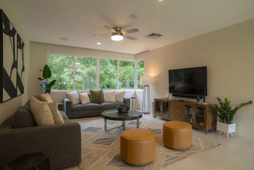 Another cozy spot to gather and relax in total comfort.