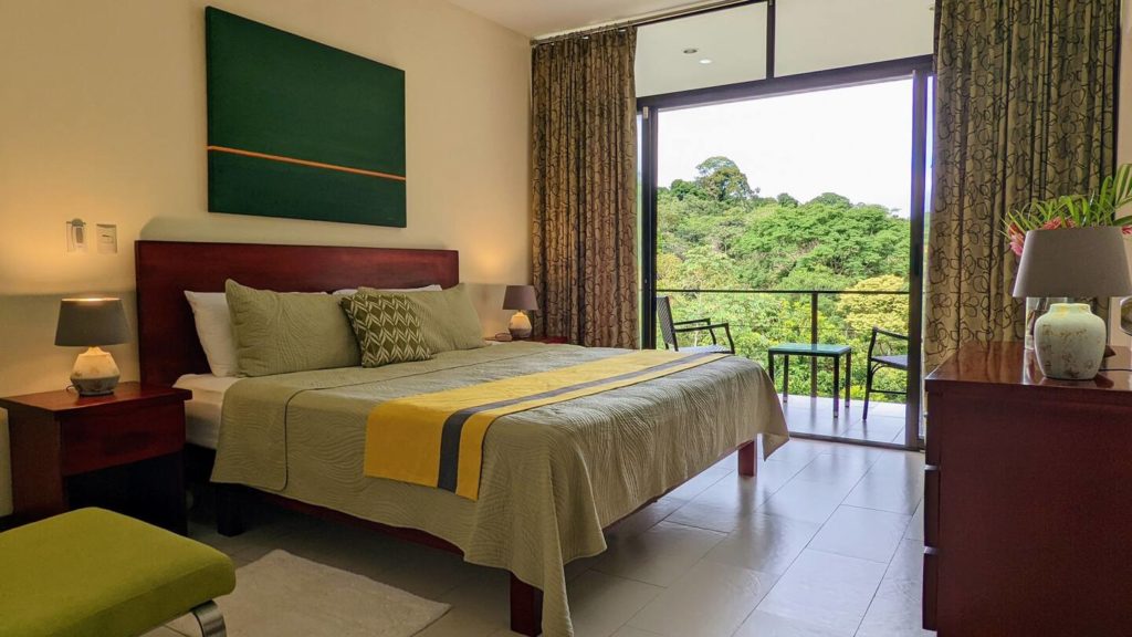 The jungle views are breathtaking from the bedrooms, especially when enjoyed from the balconies.