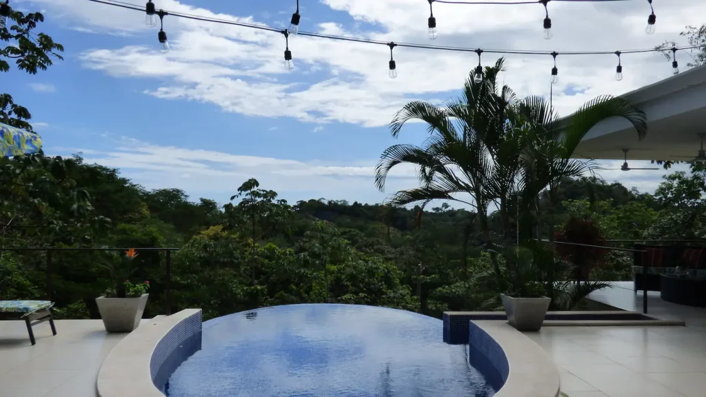 Enjoy the beautiful jungle views from your private infinity pool.