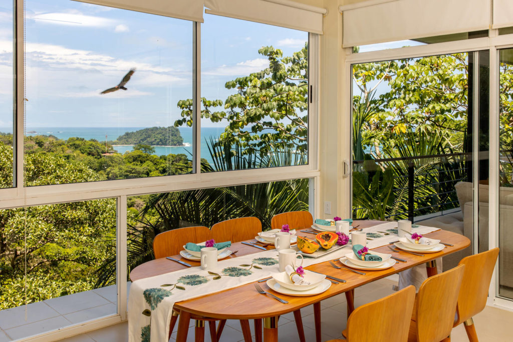 
Yet another stunning dining area offering breathtaking ocean views.