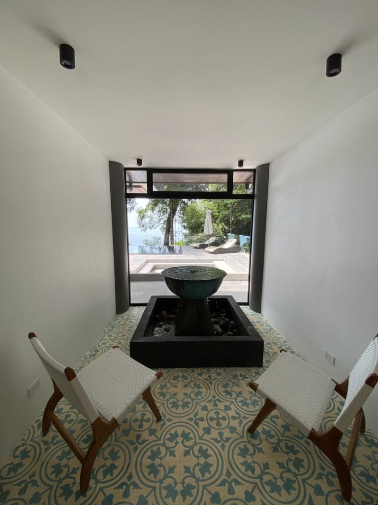 The villa even has its own little zen meditation nook!