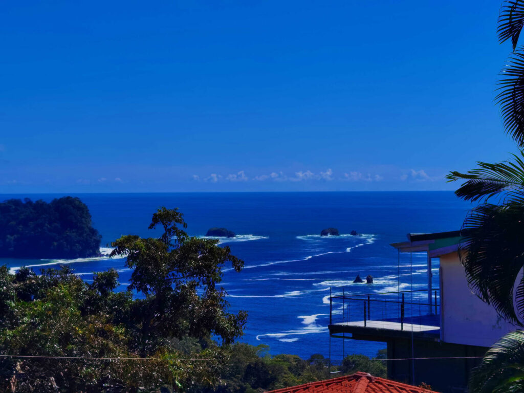 The villa has an awesome view of the Pacific coastline.