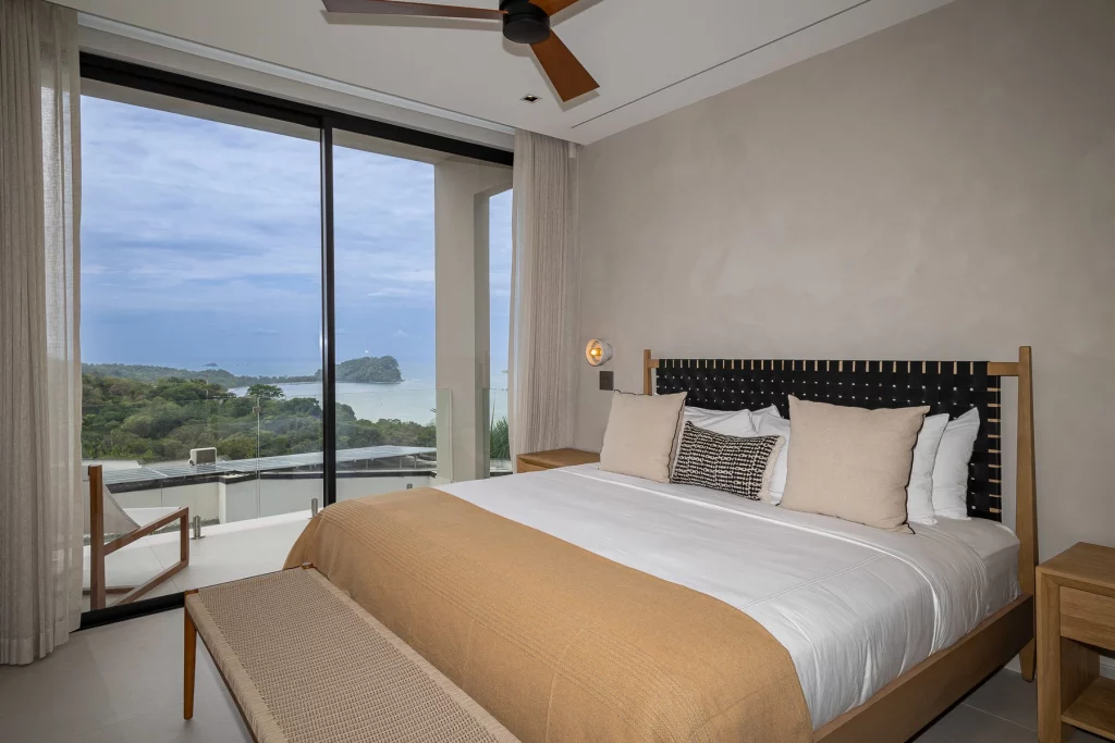All of the bedrooms feature air conditioning and breathtaking views and together, can sleep up to sixteen guests.
