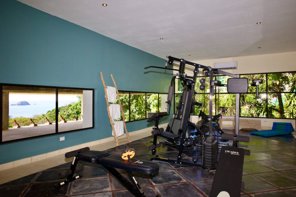The air-conditioned gym with views for inspiration.