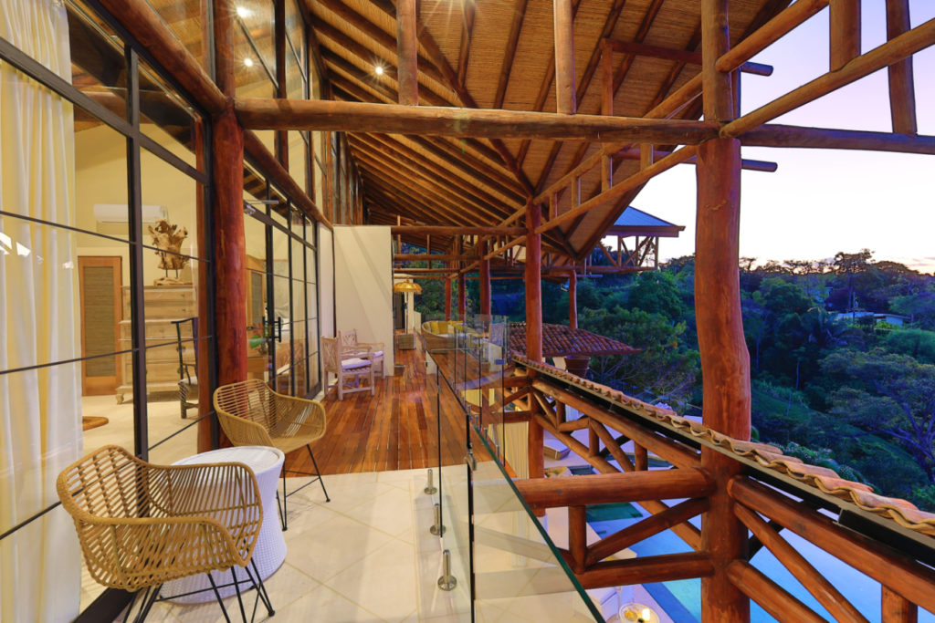 Tucked within the rainforest of Manuel Antonio, the villa boasts multiple balconies offering breathtaking panoramic views.