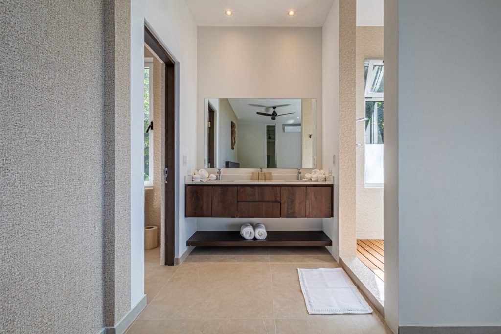 The contemporary decor featured in the bathrooms exudes quality and luxury.