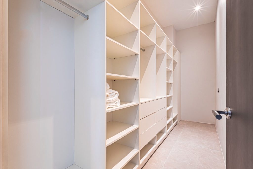 The custom-built walk-in closets have as much space as you could possibly need.