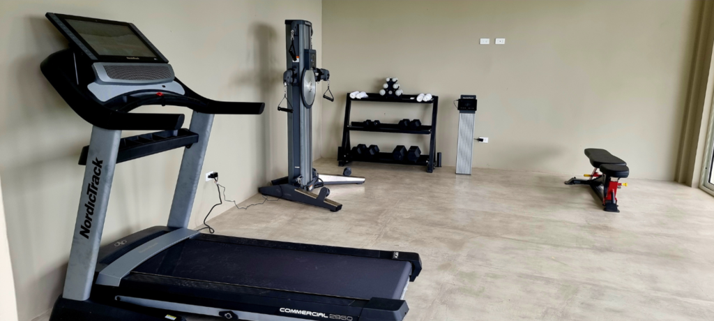 The gym in the villa is well equipped for some good exercise during your vacation.