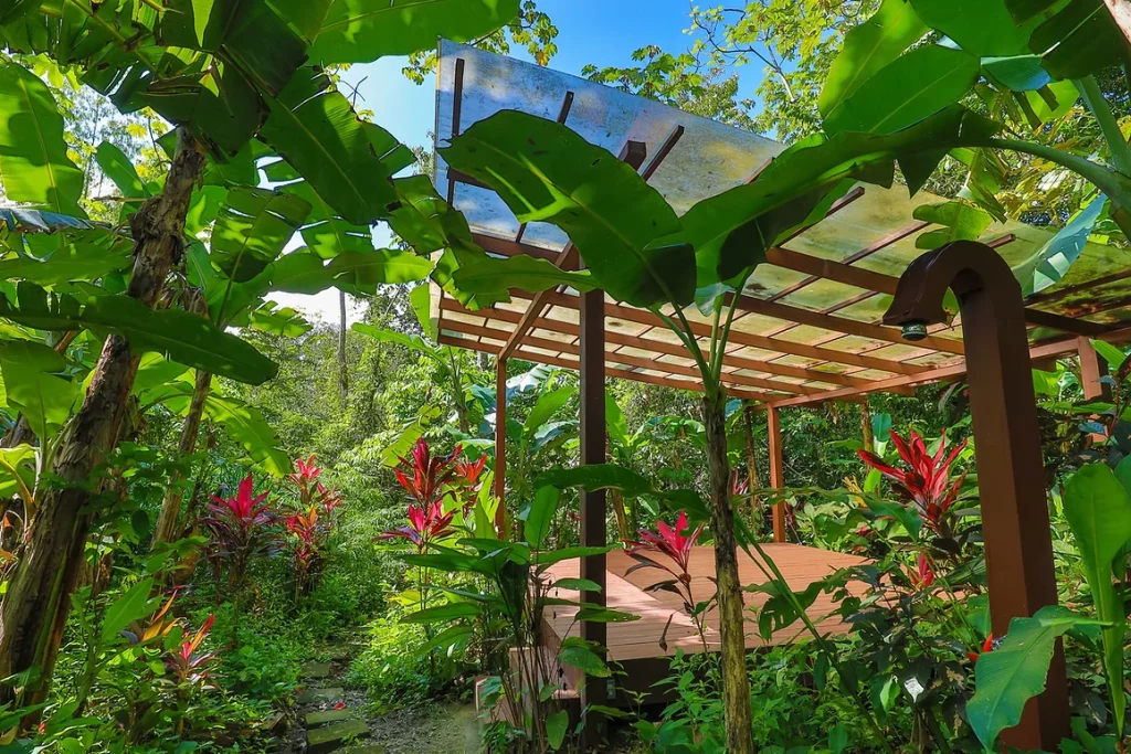 Enjoy a morning serenity session in this private yoga deck surrounded by beautiful nature.