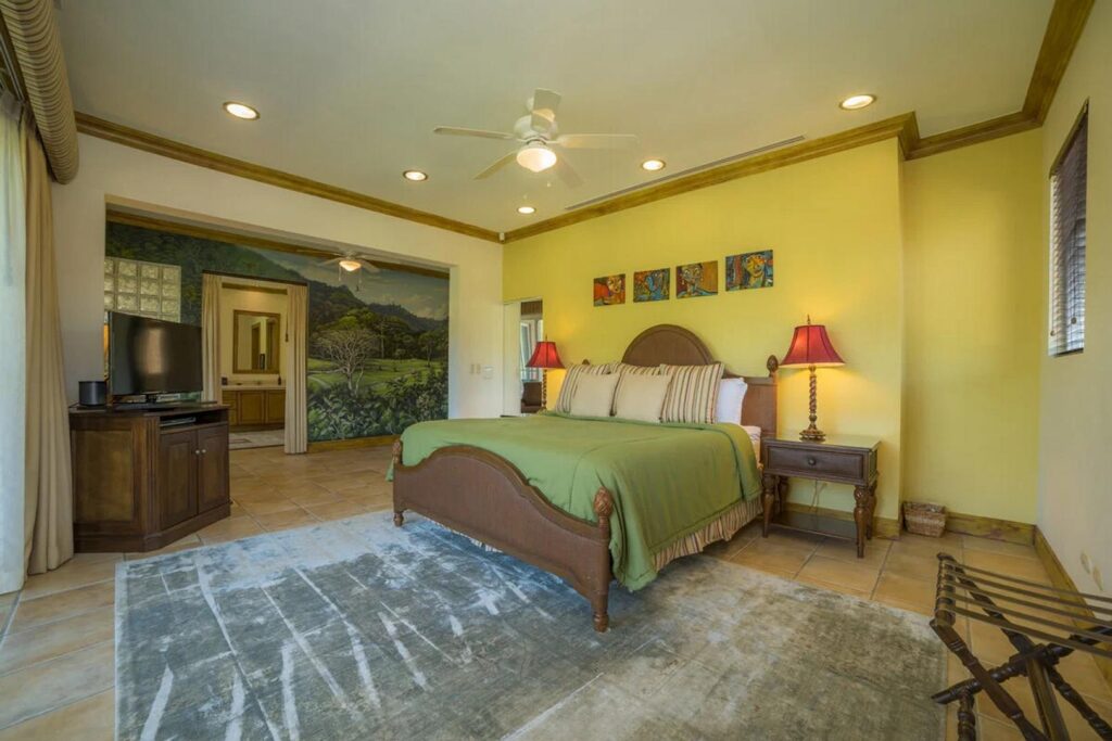 Our master bedroom with its king sized bed will truly make you the king of this castle