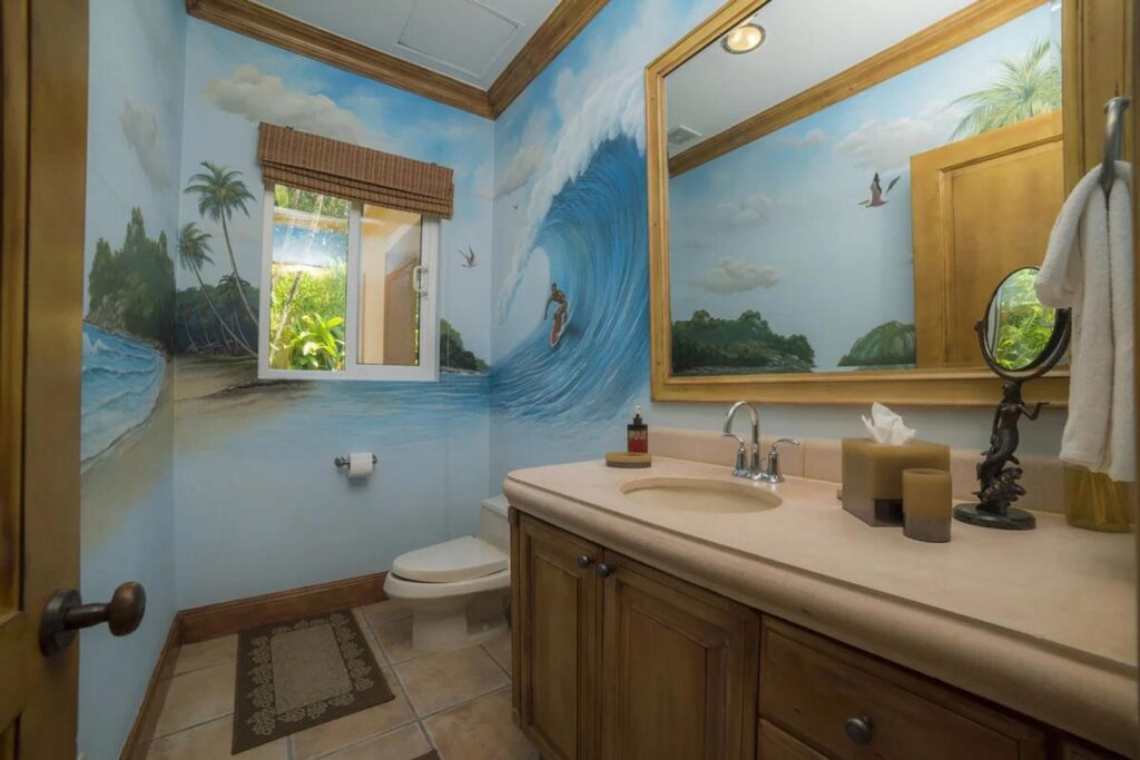 This bathroom is made for comfort an convenience in mind