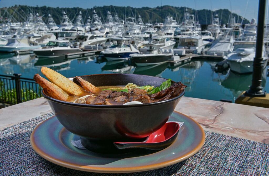 Just look at the food that is prepared for you at this marina restaurant, delicious and  beautiful at the same time 