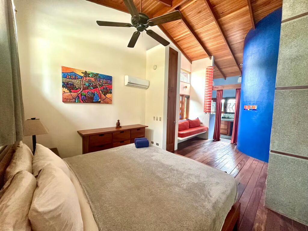 Tall ceilings and touches of fine art show a real attention to detail in the beautiful bedrooms.