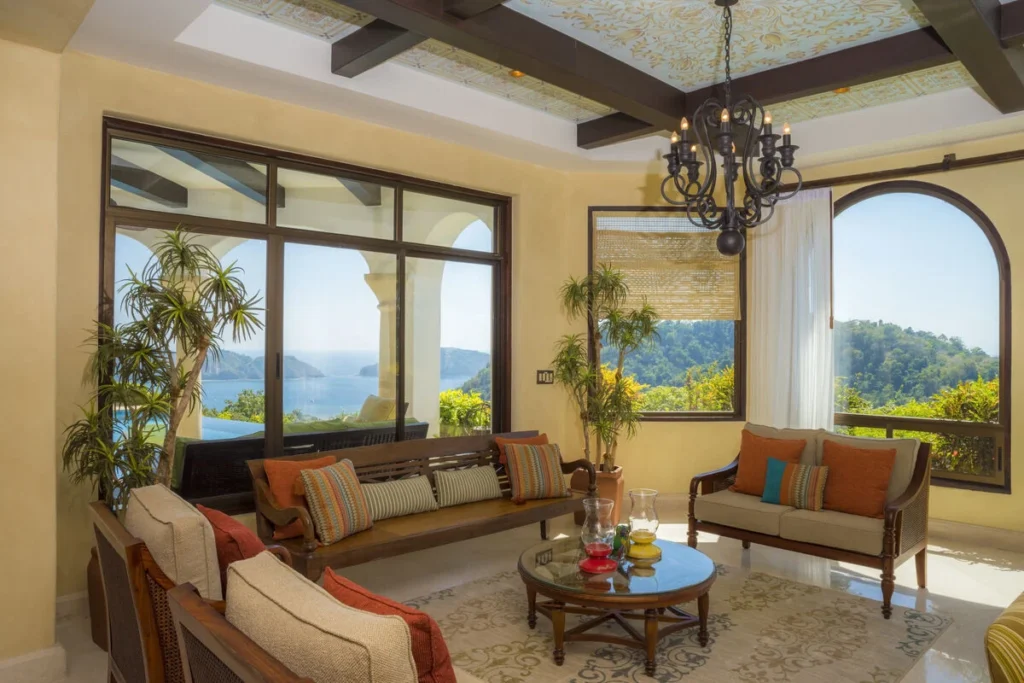 This cozy sitting area is perfect for relaxing and taking in the sweeping views.