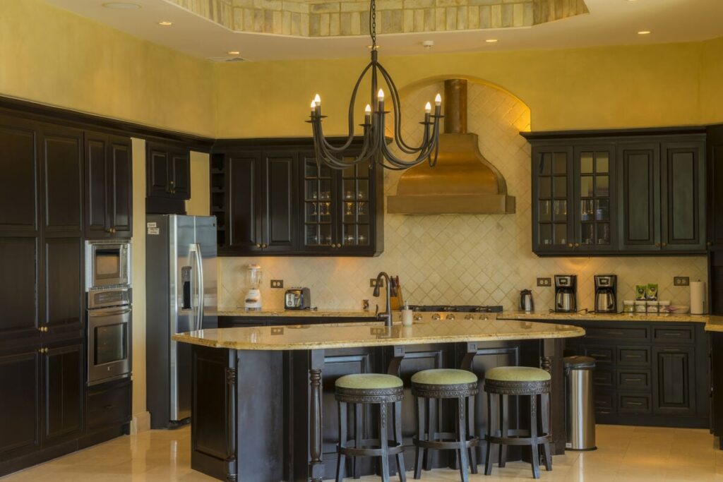 The sleek, modern kitchen is fully stocked for cooking, or treat yourself to a private chef experience.