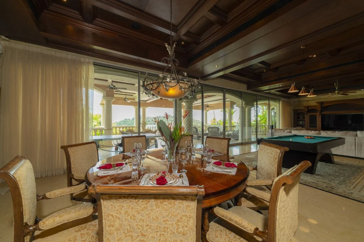 luxury villa dining area los suenos open concept living entertainment space costa rica