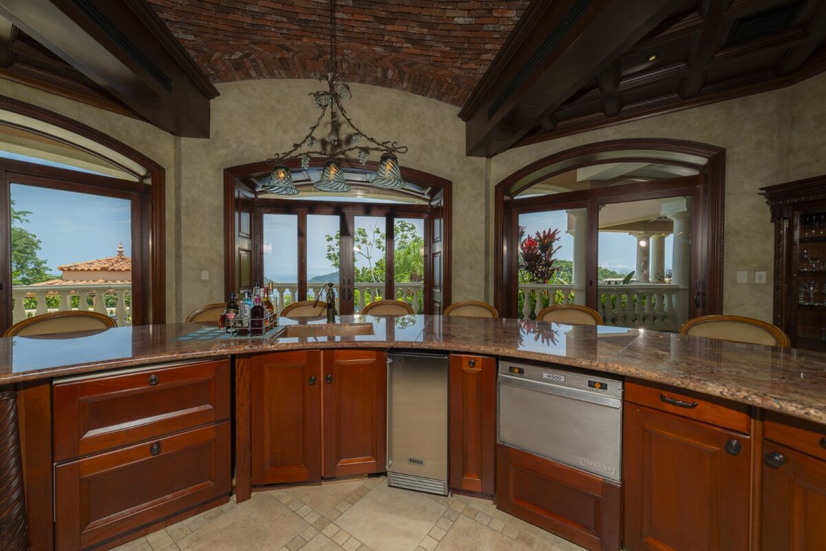 luxury villa kitchen bar los suenos ocean view terrace costa rica interior