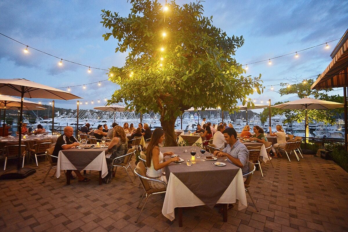los suenos marina evening outdoor dining restaurant costa rica
