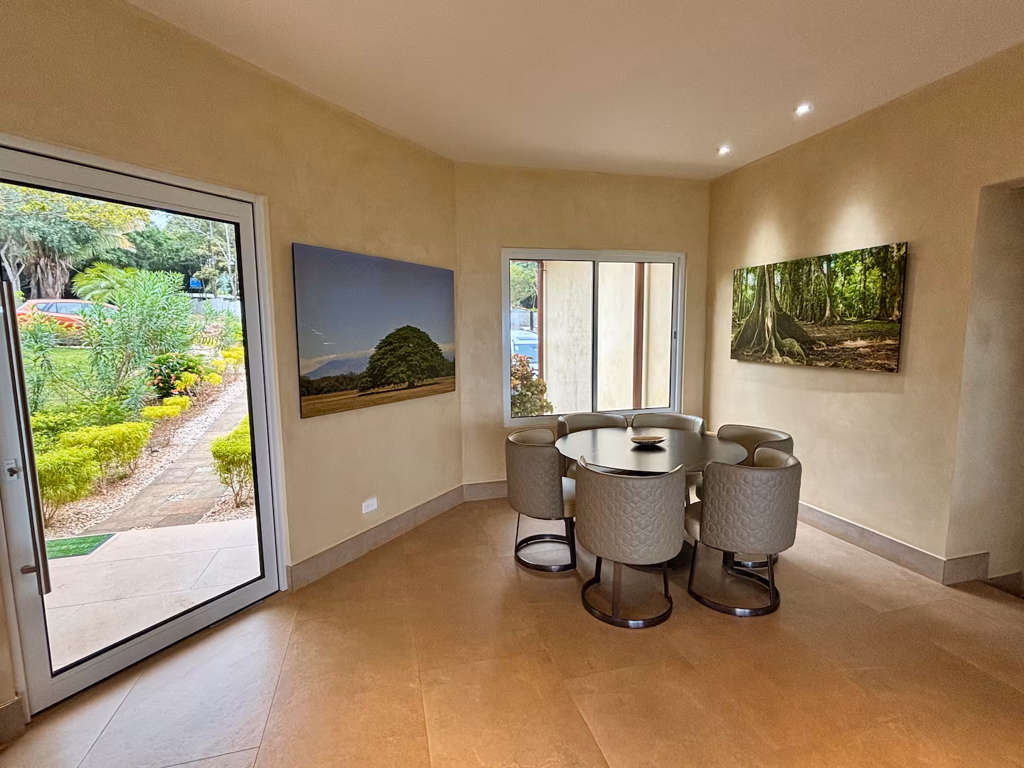 Cozy breakfast and game room in a Costa Rica family vacation villa